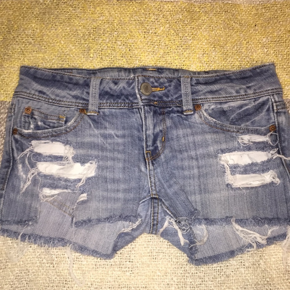 american eagle ripped shorts